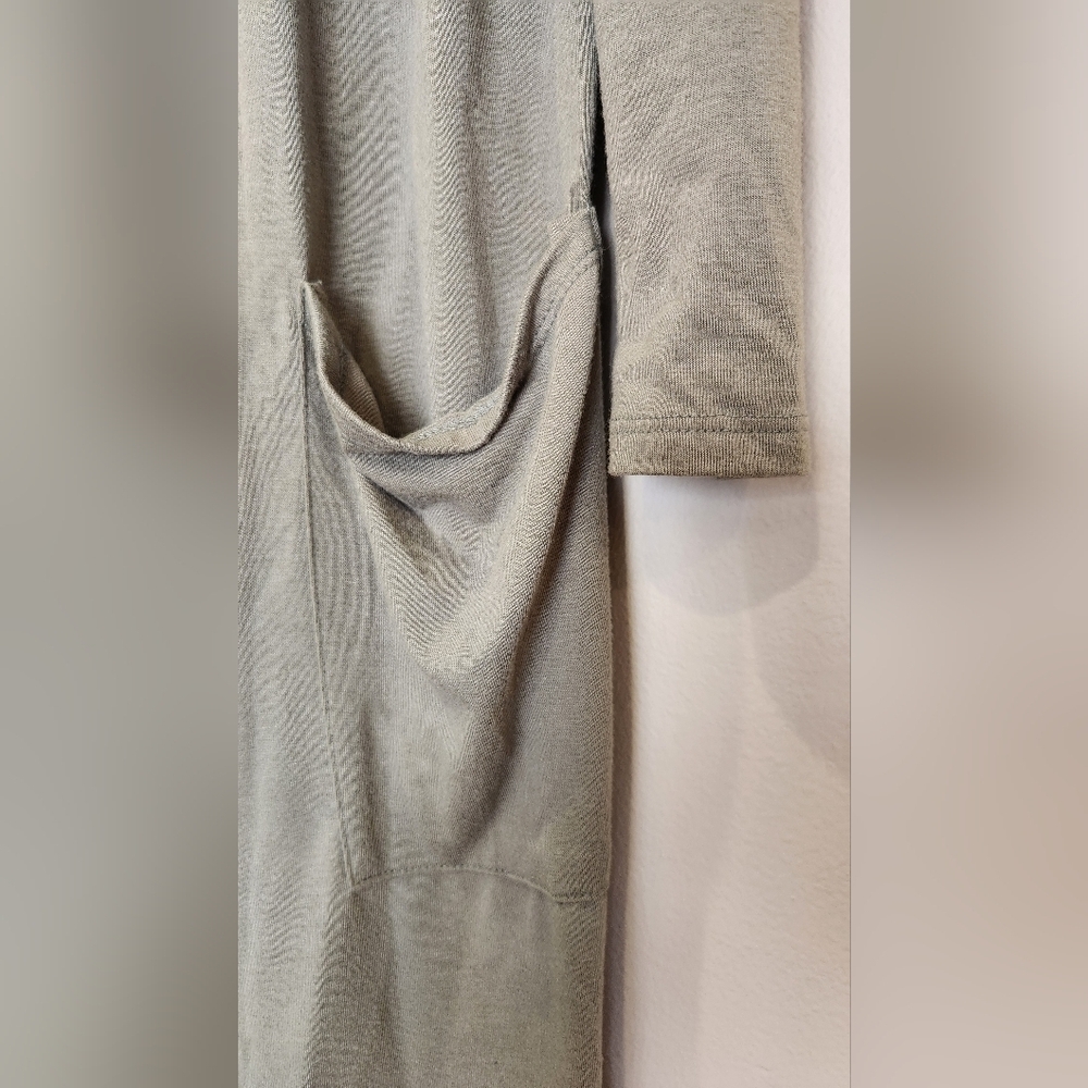ZENANA PREMIUM Long-Line Green Open Front Cardigan - Picture 2 of 4